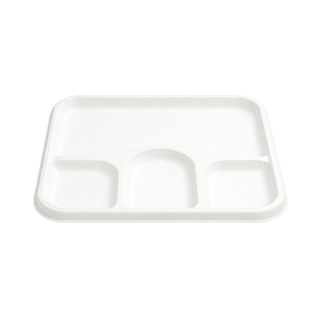 Fomex White 4 CP Meal Tray – Pack of 500 - Packpe.Com