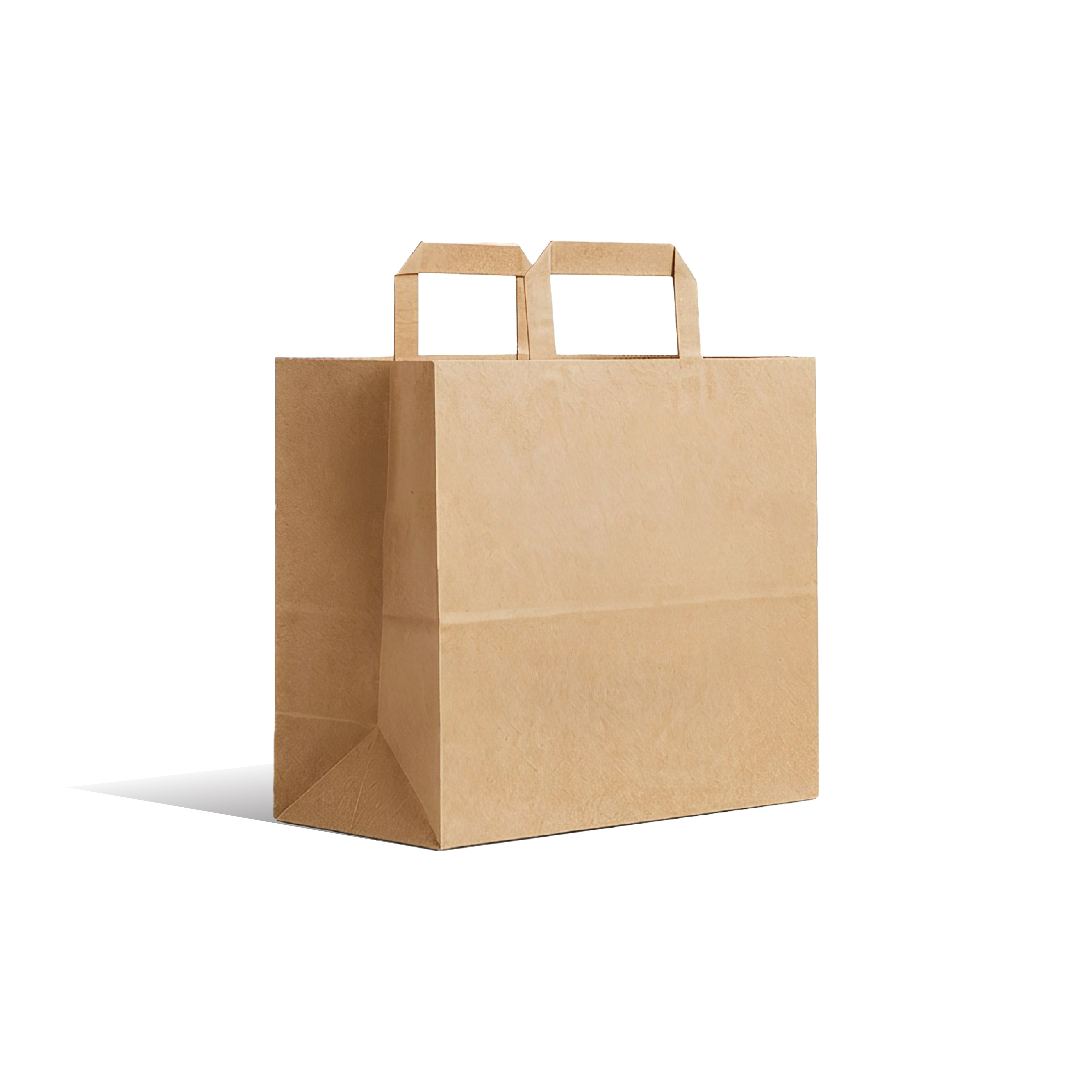 Hotpack Brown Flat Handle Paper Bag PFH-3 24x15x21.5 cm – Pack of 500 - Packpe.Com