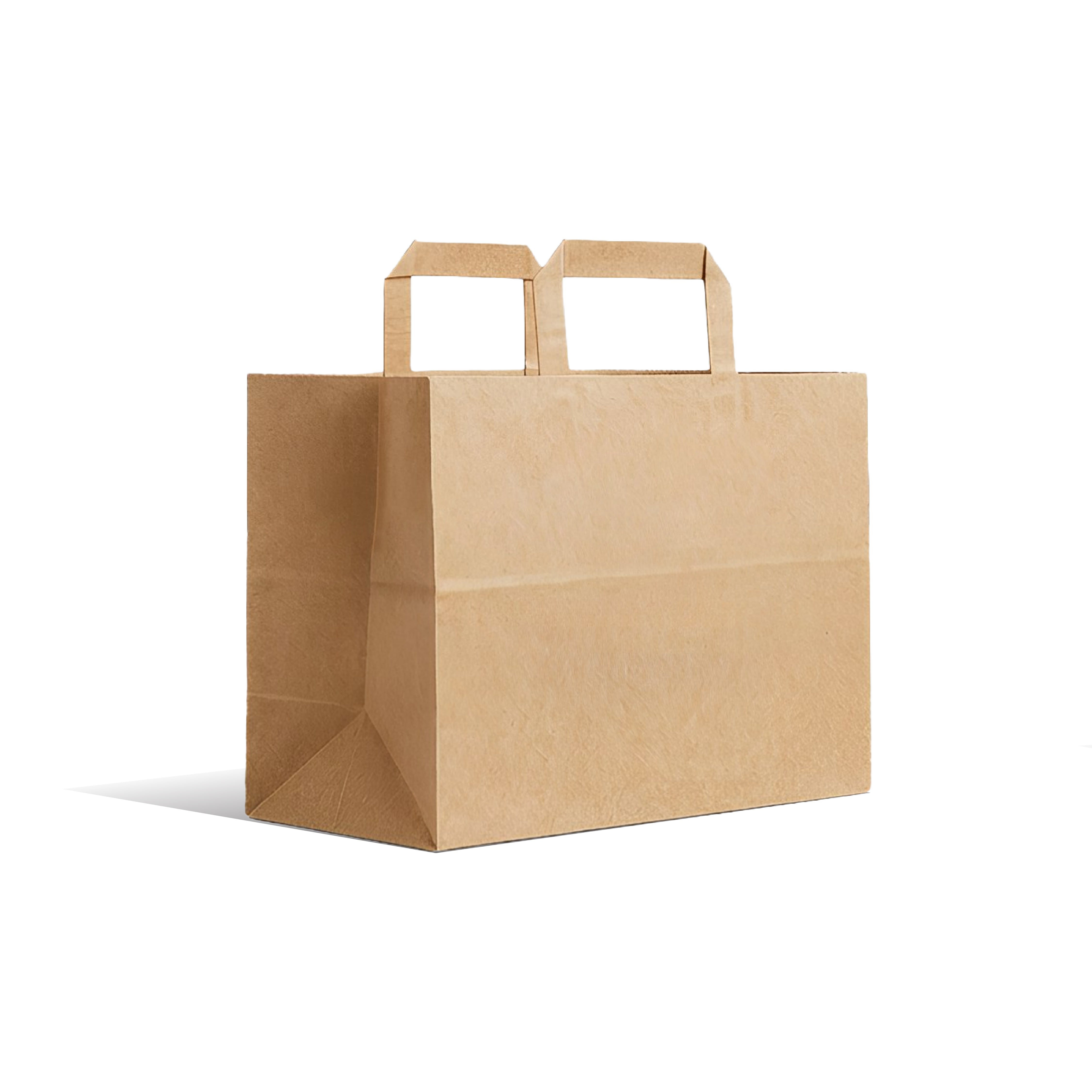 Hotpack Brown Flat Handle Paper Bag PFH-4 32x18x23 cm – Pack of 500 - Packpe.Com