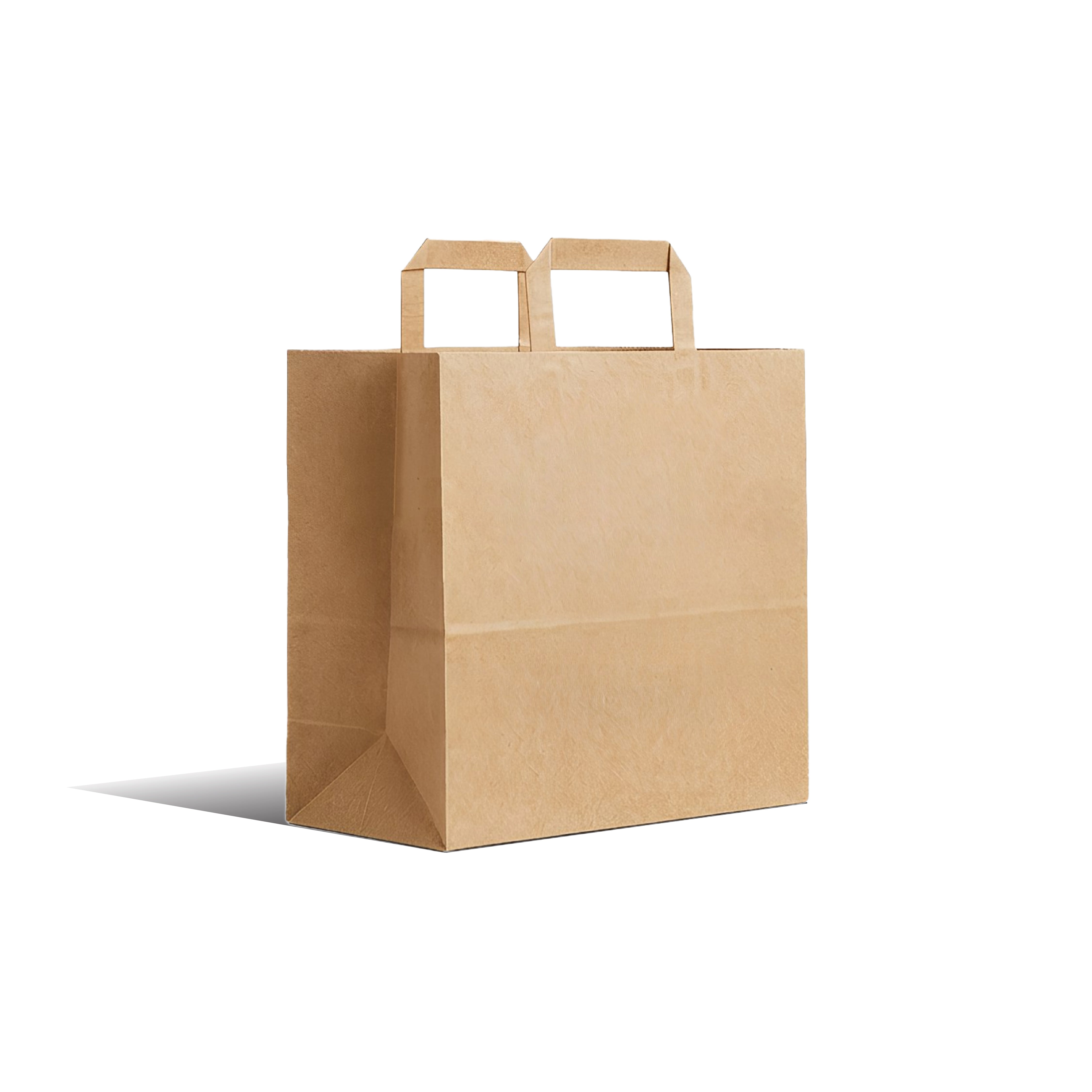 Hotpack Brown Flat Handle Paper Bag PFH-D 29x15x29.5 cm – Pack of 500 - Packpe.Com