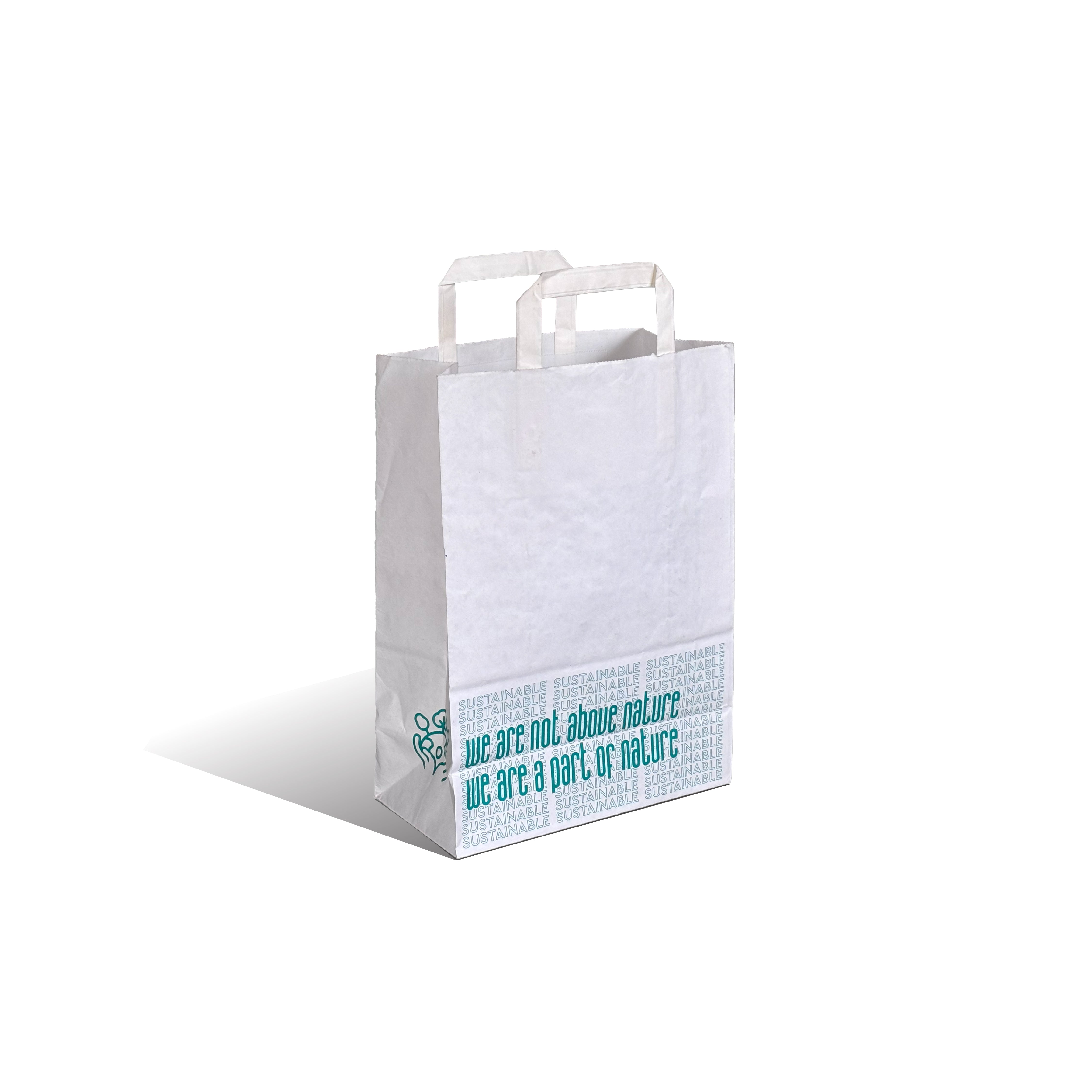 Hotpack Nature Large White Paper Bag 30x12.5x40.75 cm – Pack of 250 - Packpe.Com
