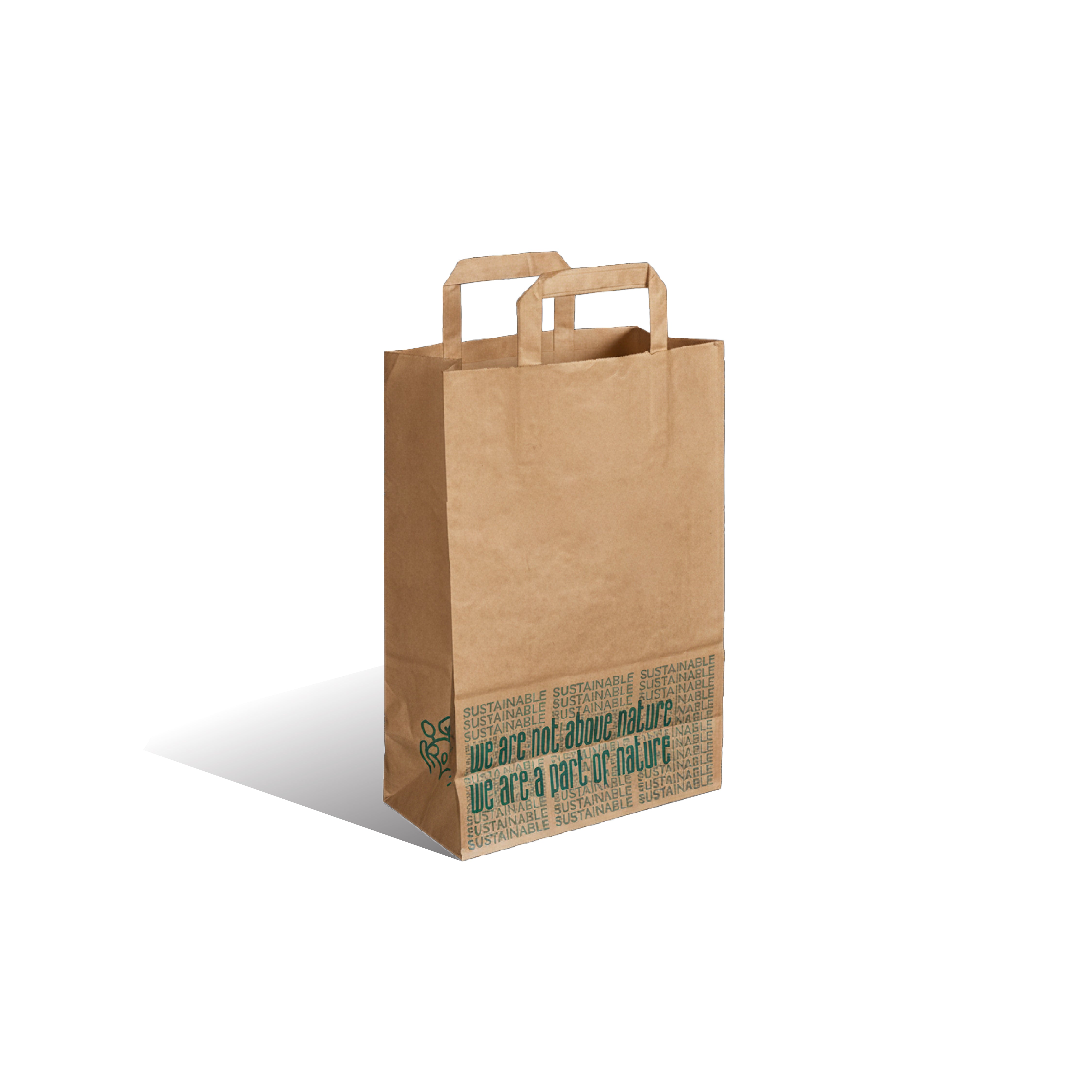 Hotpack Nature Medium Brown Paper Bag 24x12.5x36 cm – Pack of 250 - Packpe.Com