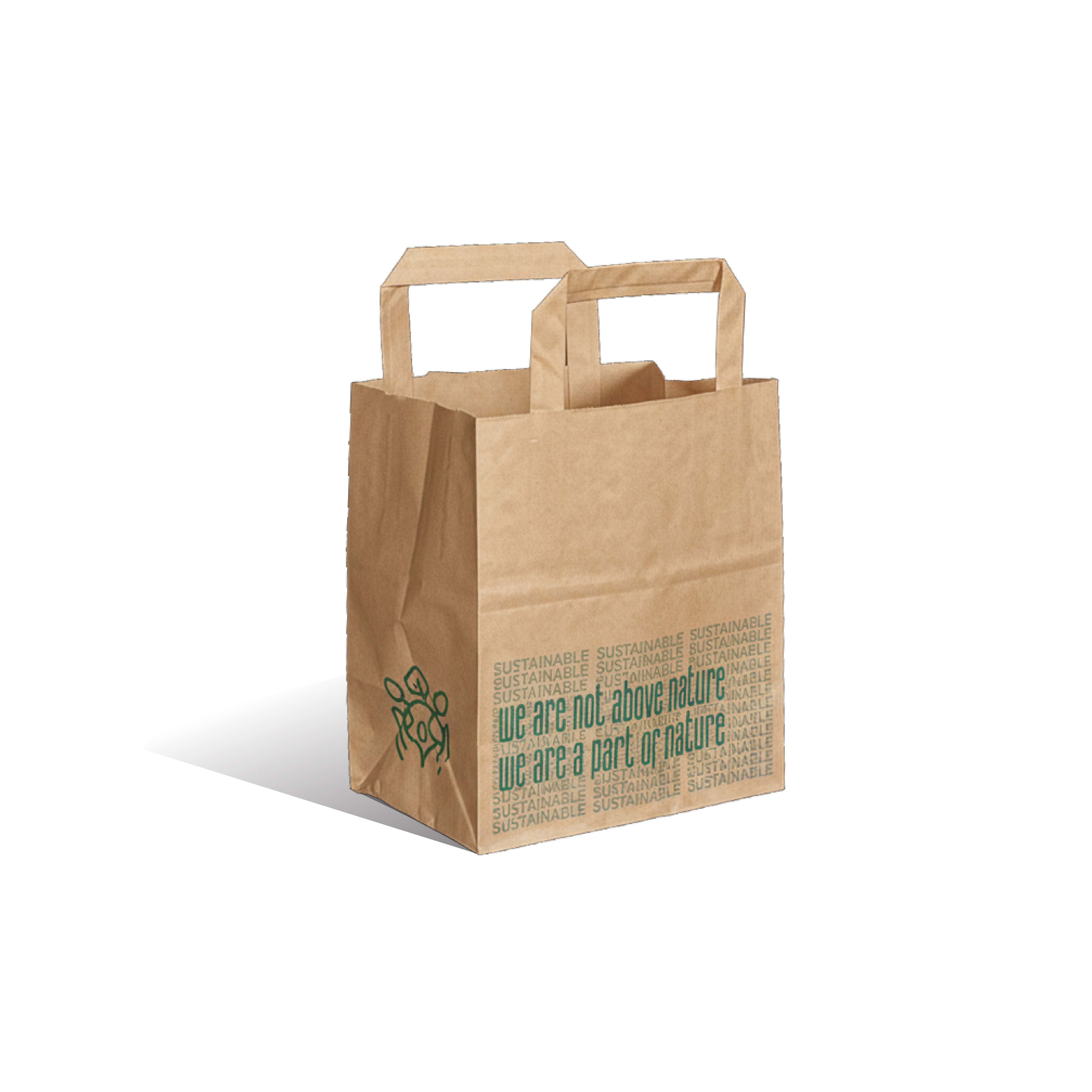 Hotpack Nature Small Brown Paper Bag 18x12x20 cm – Pack of 500 - Packpe.Com
