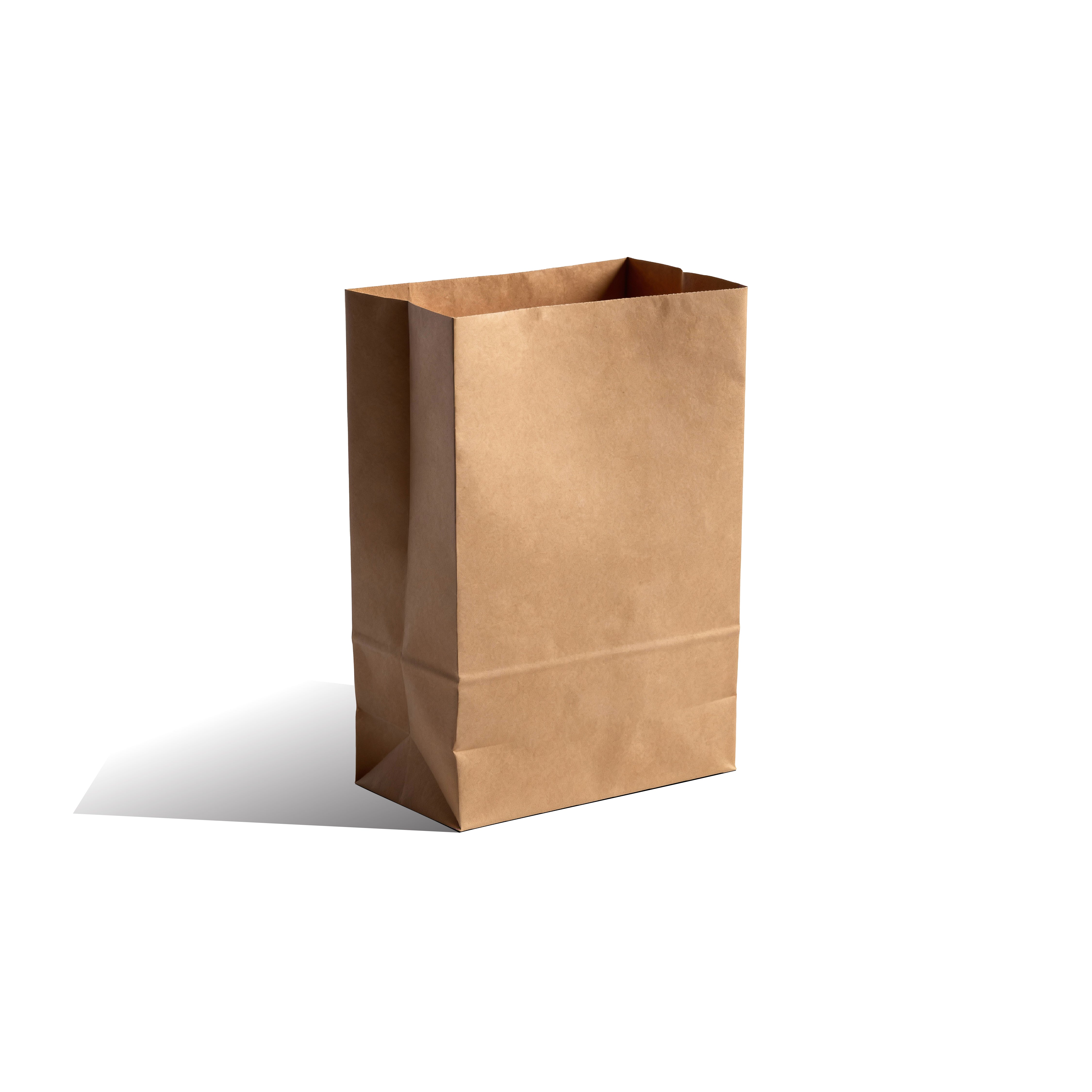 Hotpack Square Bottom Bag 16 Brown 24x12x36 cm – Pack of 1000 - Packpe.Com