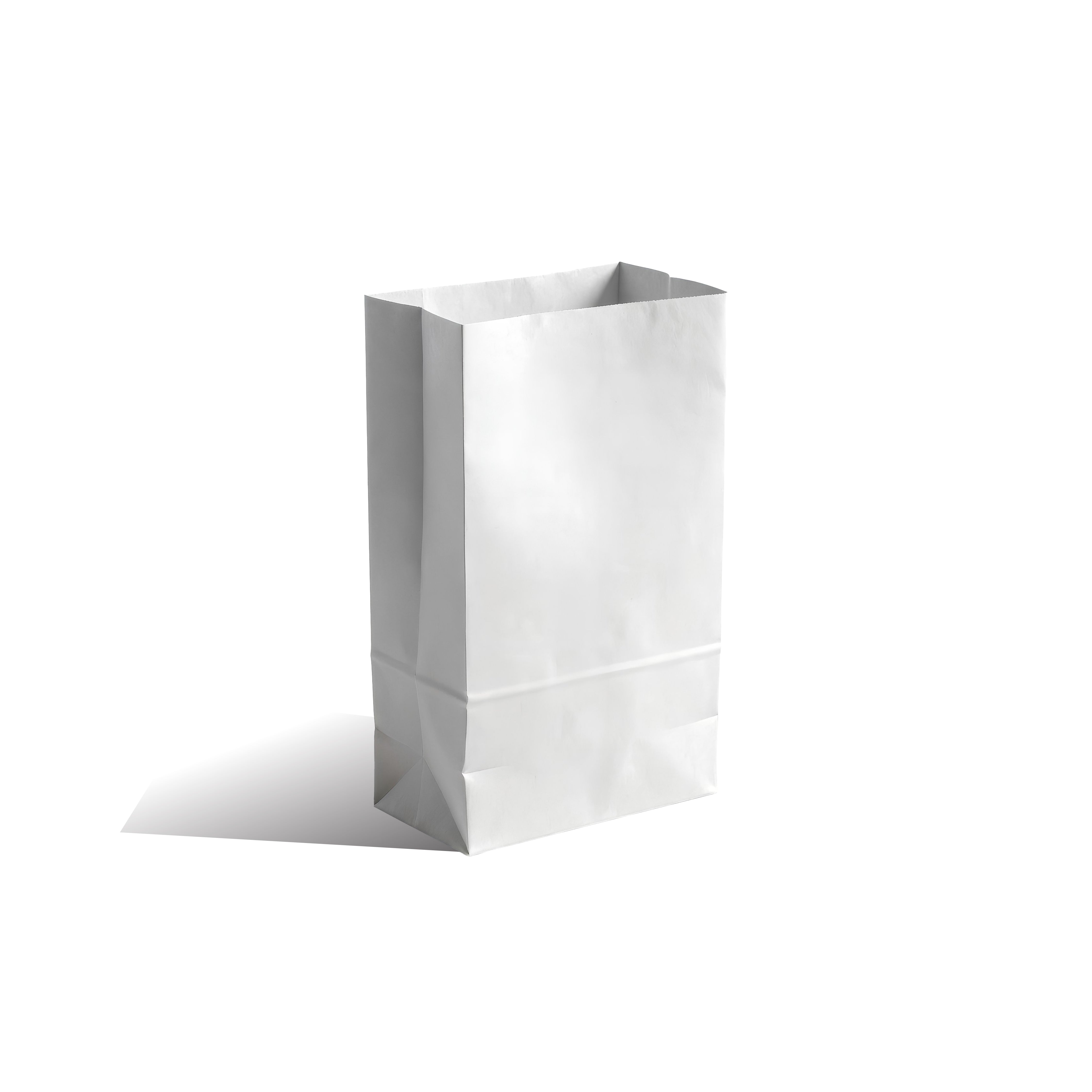 Hotpack Square Bottom Bag 4 White 13 x 8 x 24 cm (W x G x H) – Pack of 2500 - Packpe.Com