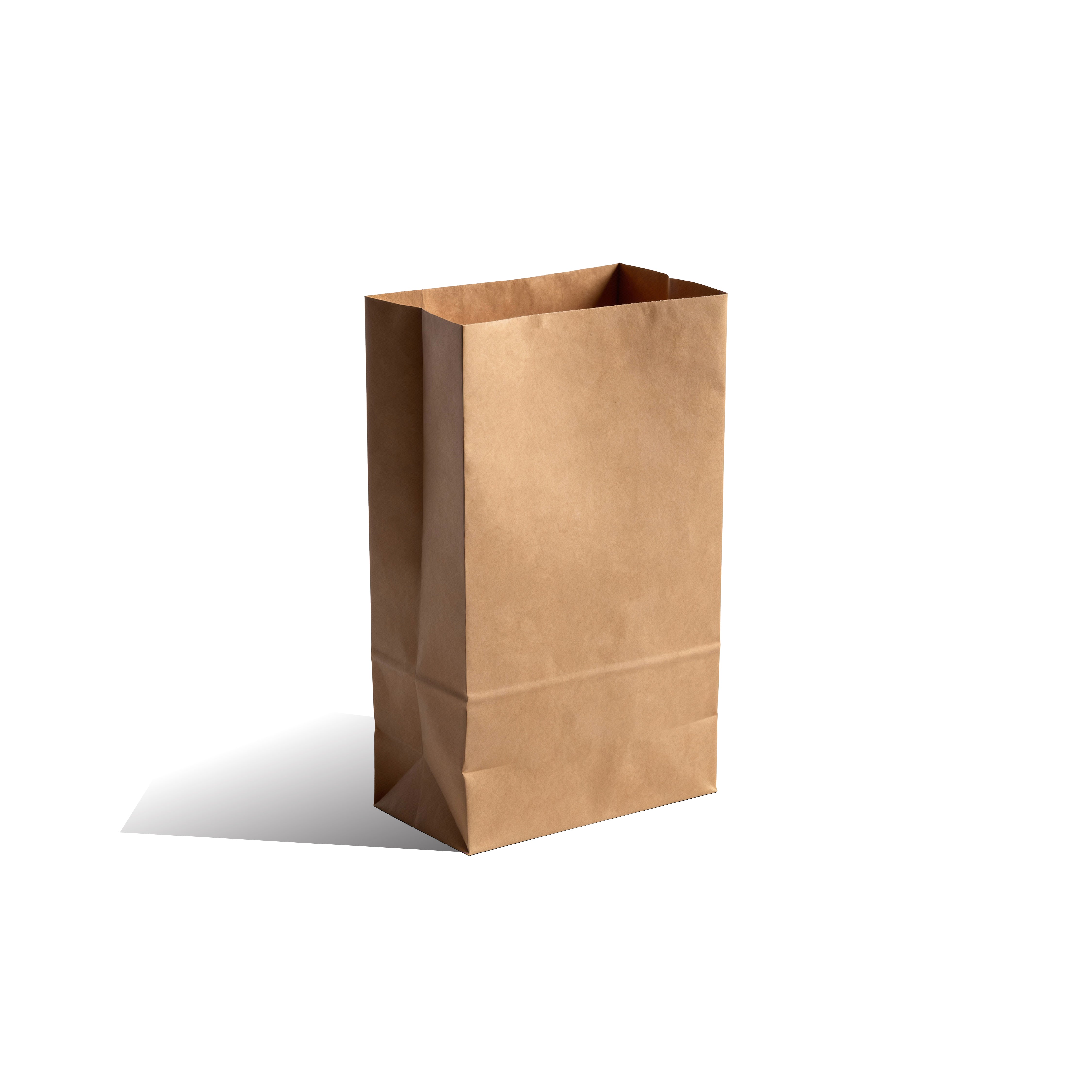 Hotpack Square Bottom Bag 6 Brown 15x10x28 cm – Pack of 1000 - Packpe.Com