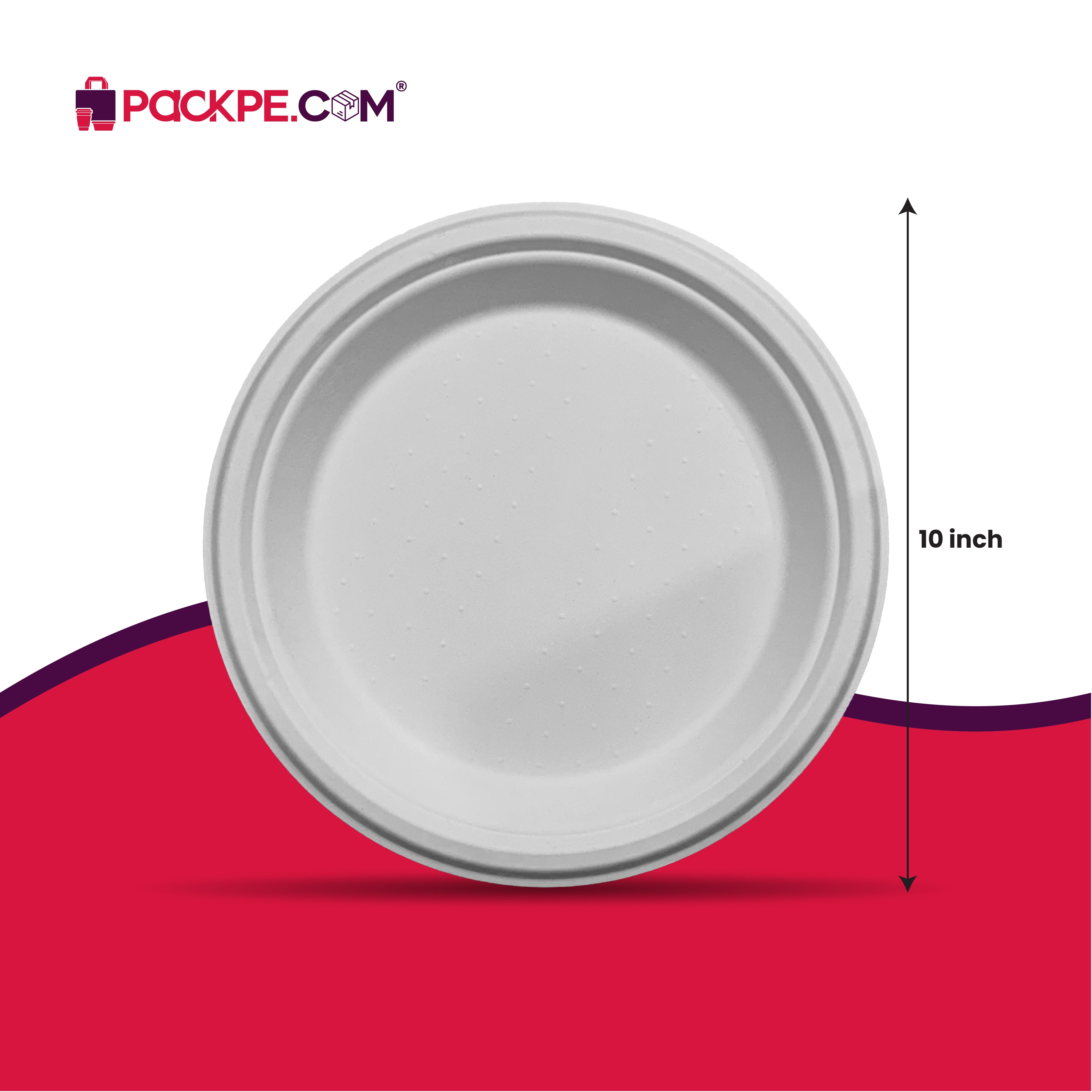 ITC 10 Inch Plate – Pack of 500 - Packpe.Com