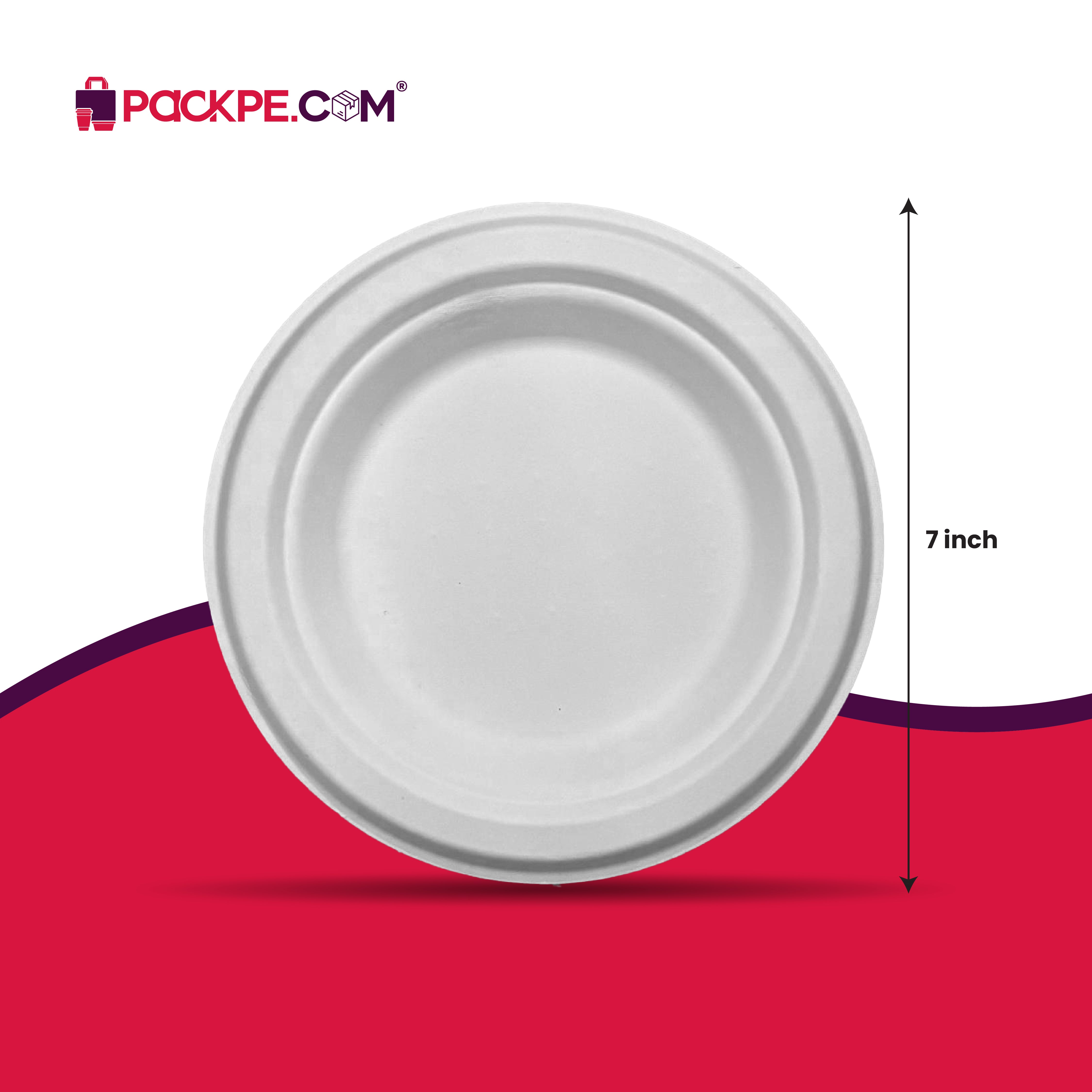 ITC 7 Inch Plate – Pack of 1000 - Packpe.Com