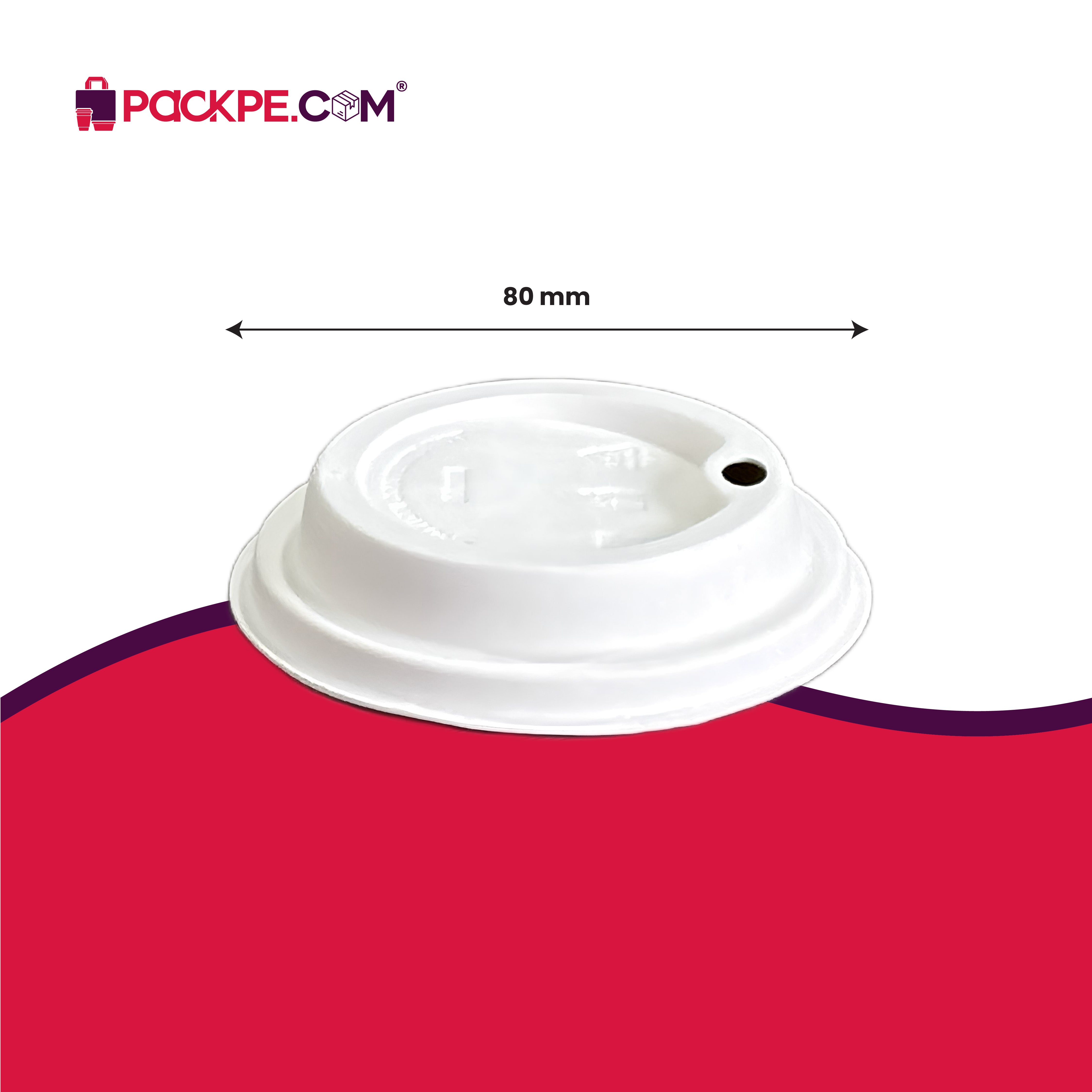 ITC 80 mm Sip Up Lid – Pack of 1000 - Packpe.Com