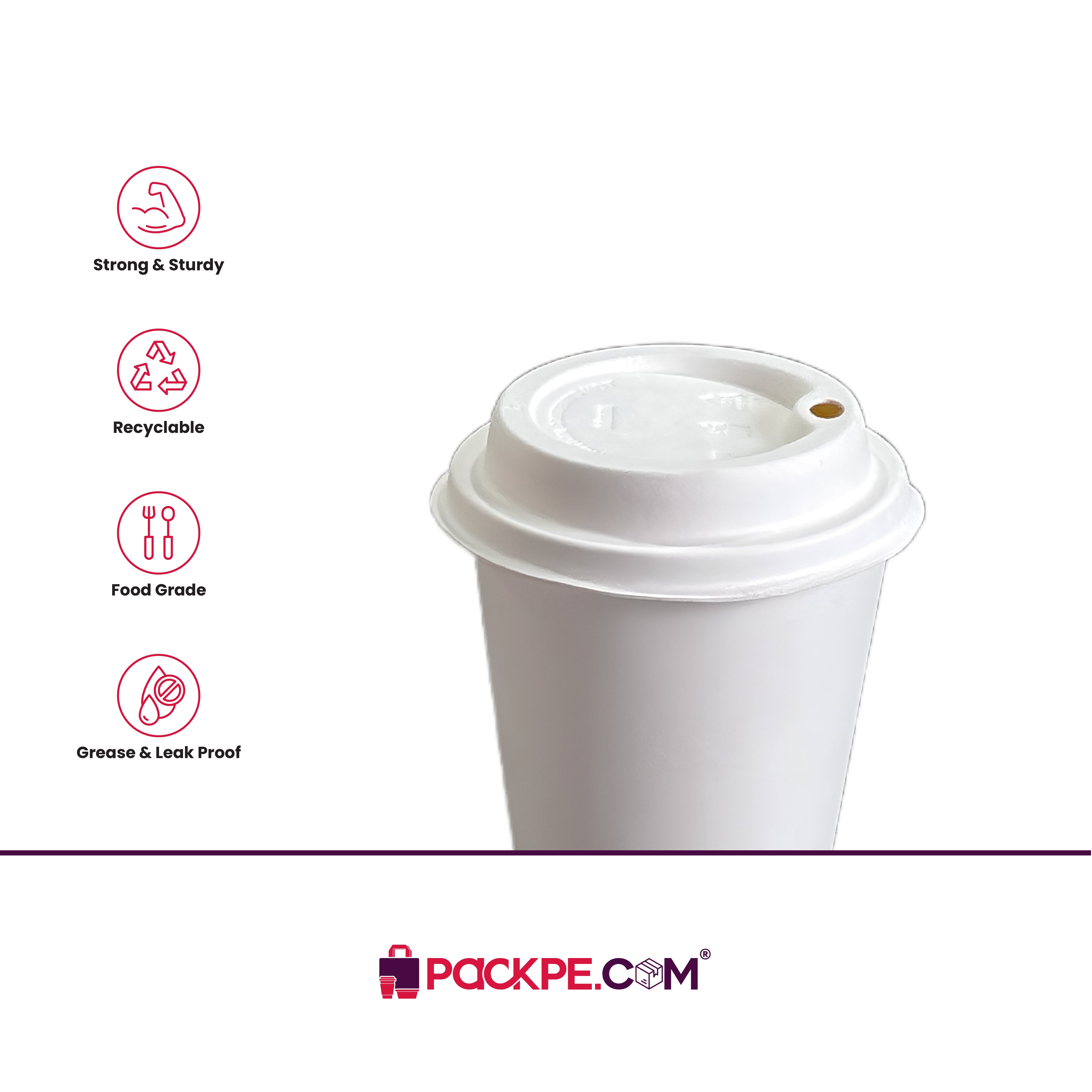 ITC 80 mm Sip Up Lid – Pack of 1000 - Packpe.Com