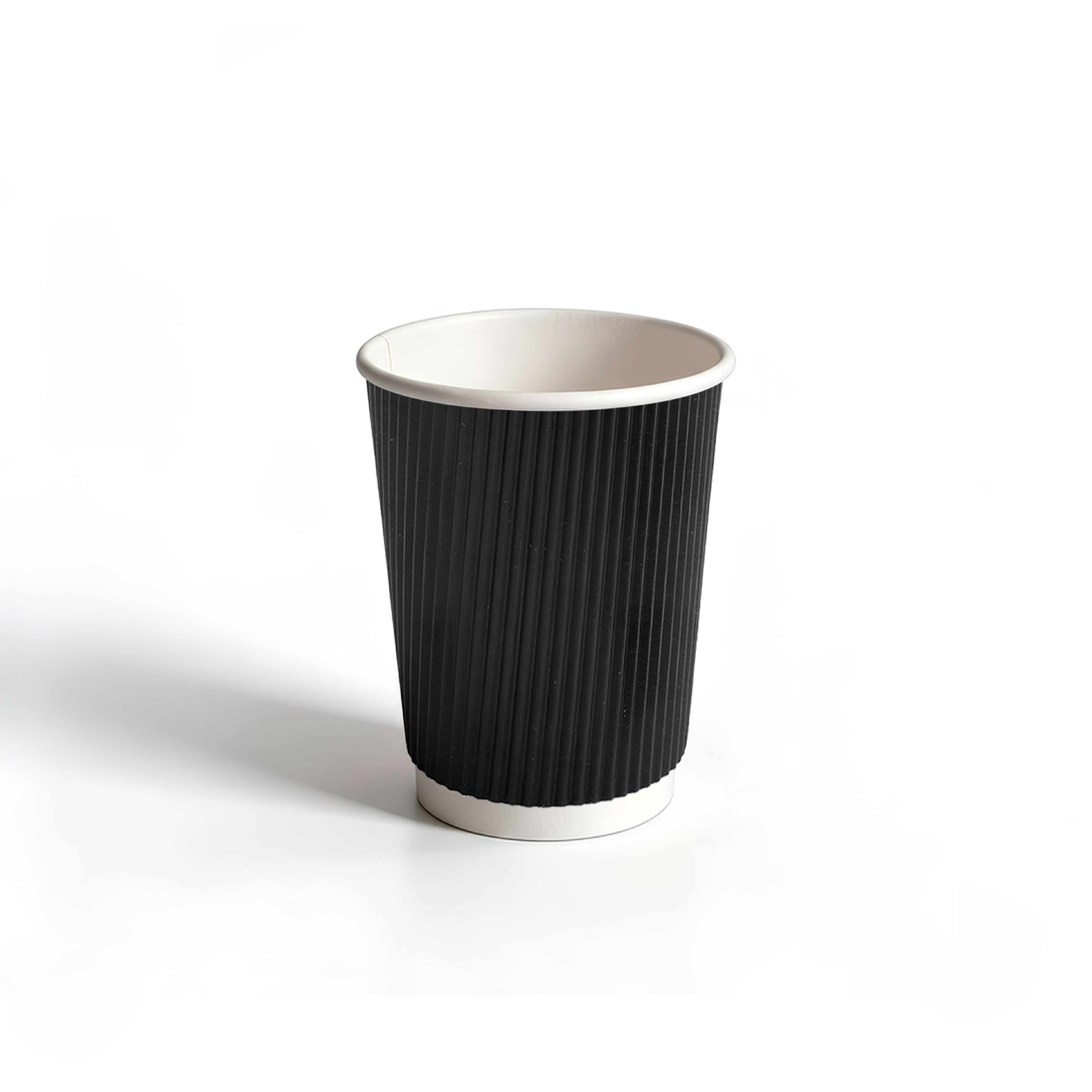 Nippon Black Rippled Paper Cups 240 ml – Pack of 1000 - Packpe.Com