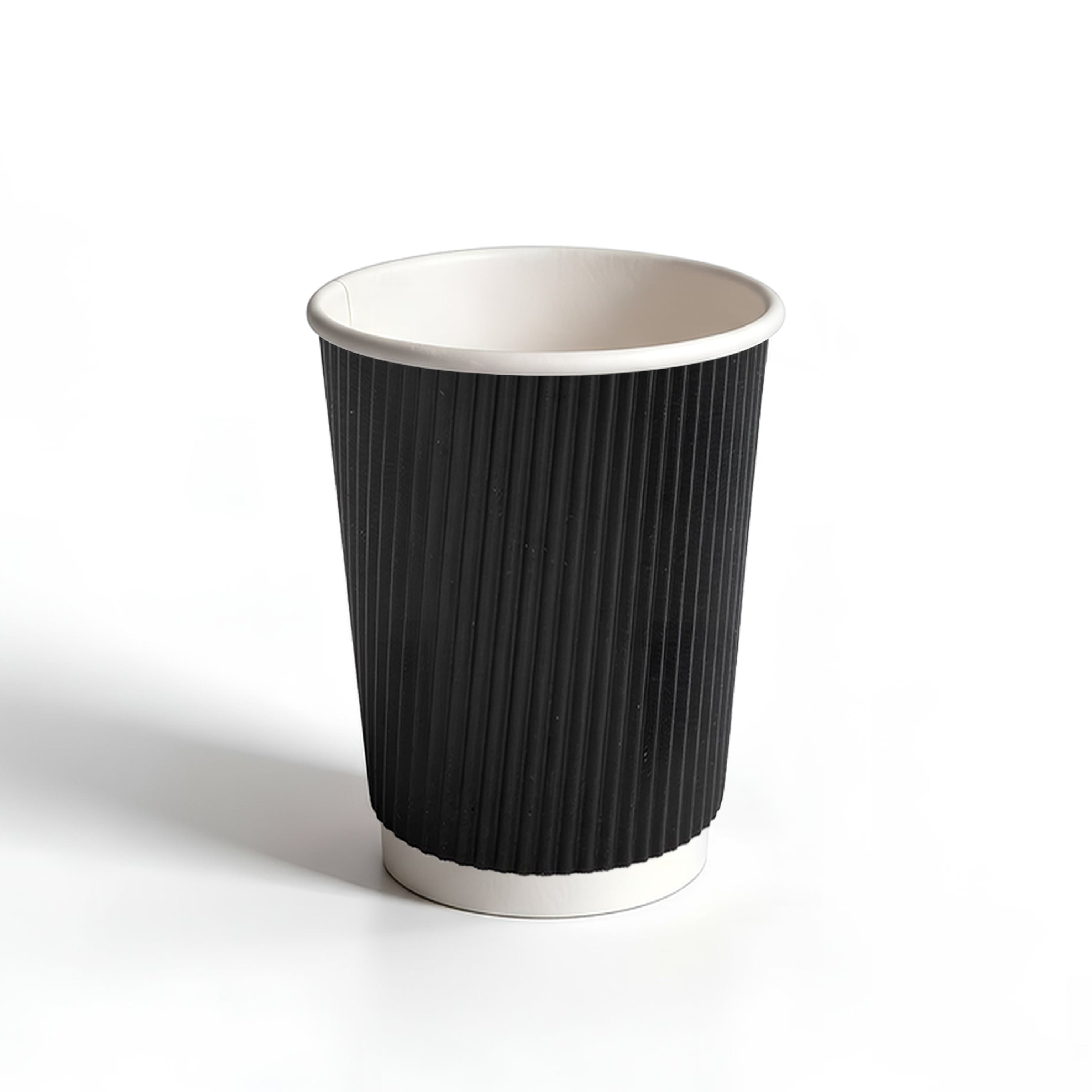 Nippon Black Rippled Paper Cups 450 ml – Pack of 500 - Packpe.Com