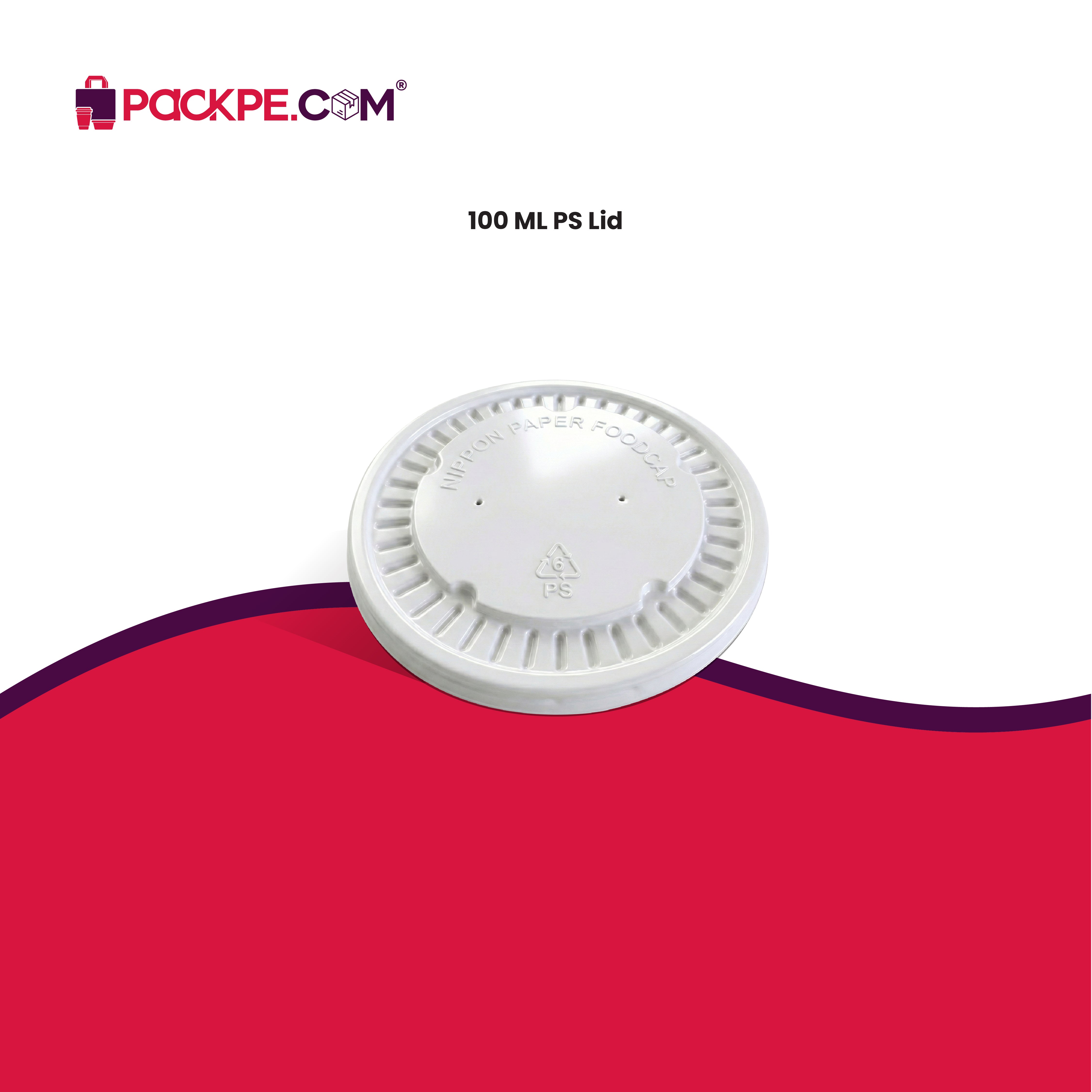 PS Lid 100 ml - Pack of 2400 - Packpe.Com