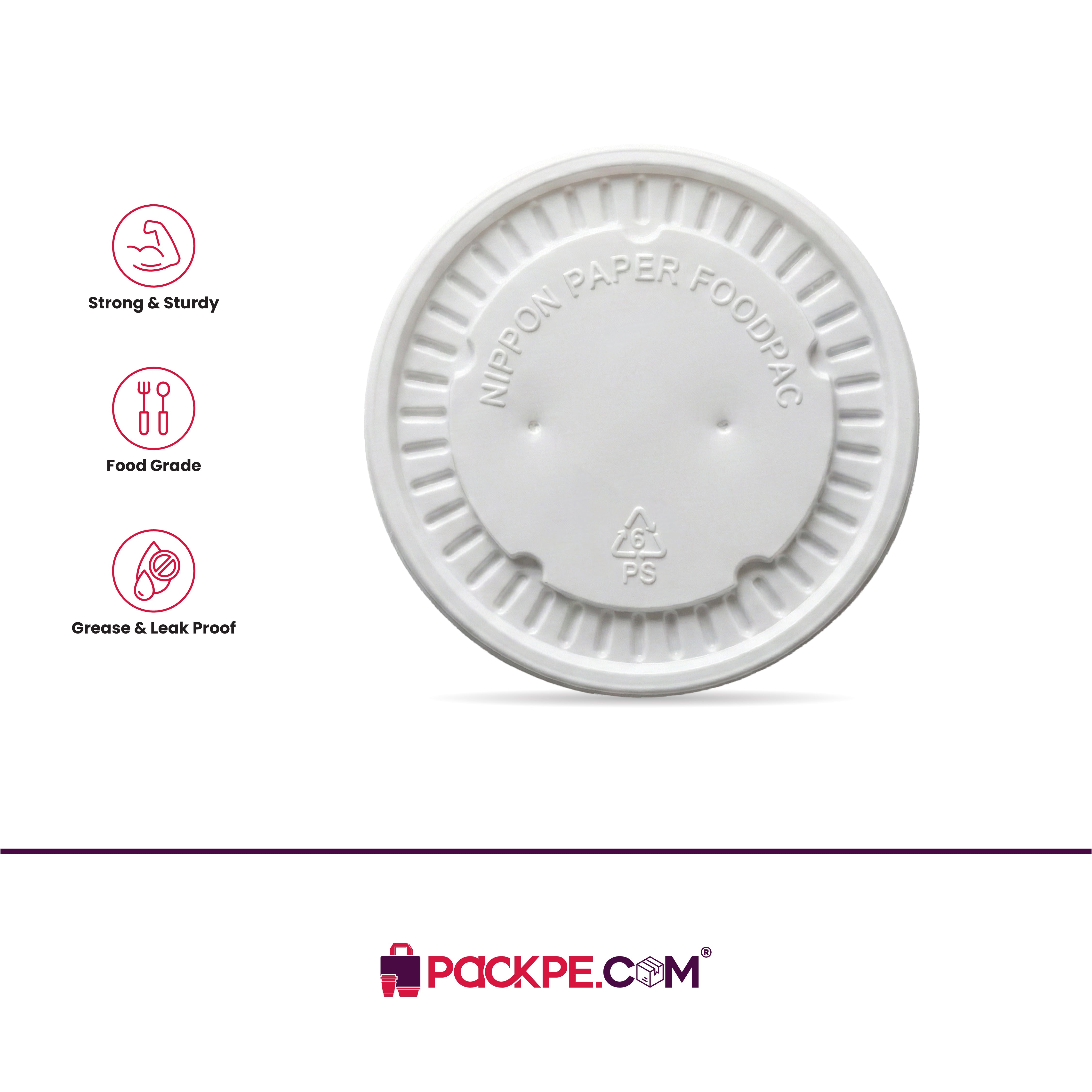 Nippon PS Lid 300 ml – Pack of 2000 - Packpe.Com