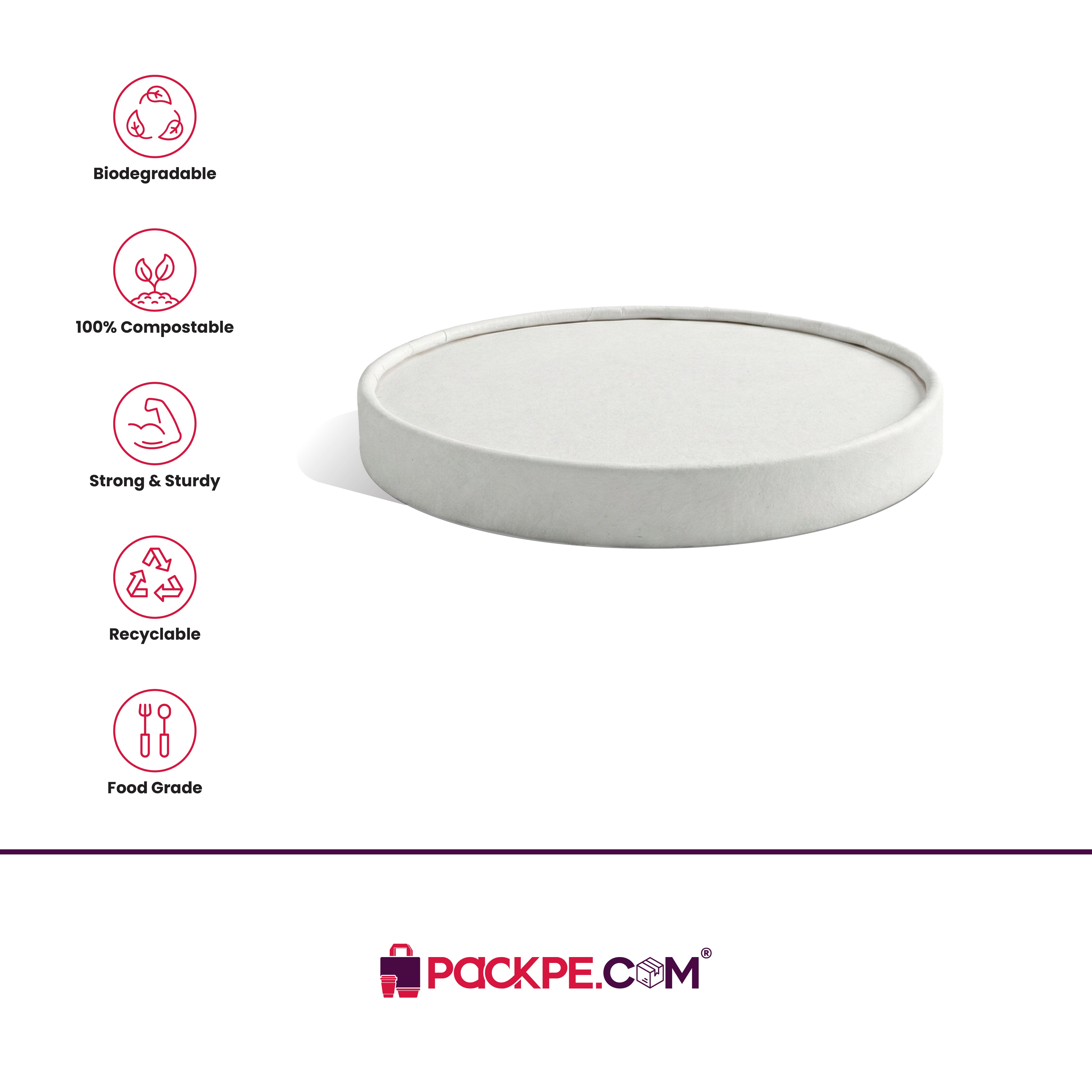 Nippon Paper Lid 300 ml – Pack of 1000 - Packpe.Com