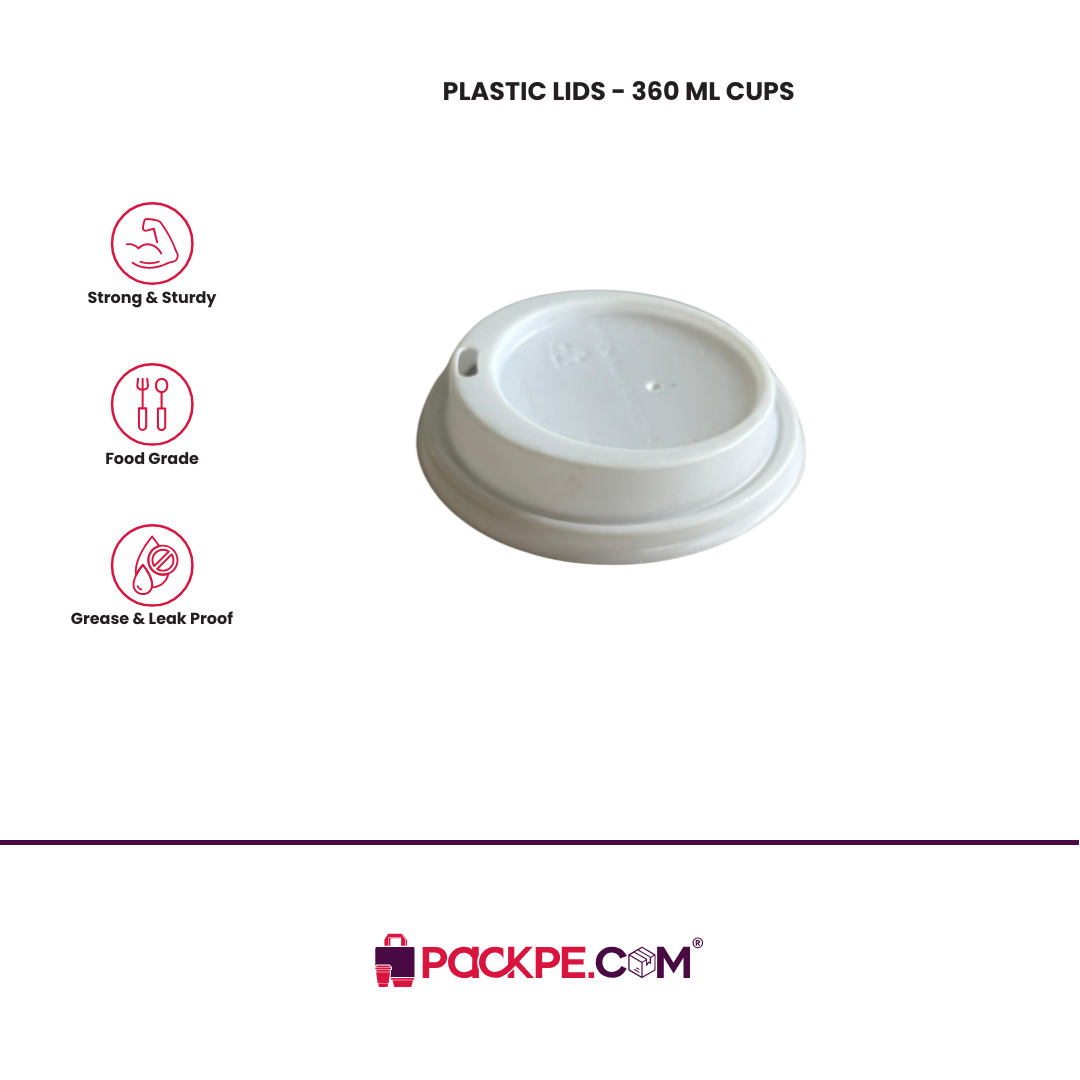Nippon Plastic Lid for 360 ml Cups – Pack of 1000 - Packpe.Com