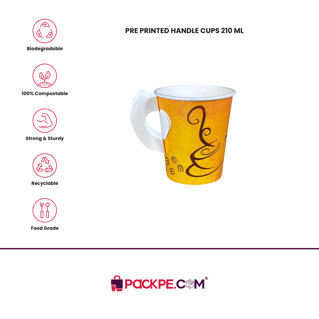 Nippon Pre Printed Handle Cups 210 ml – Pack of 2000 - Packpe.Com