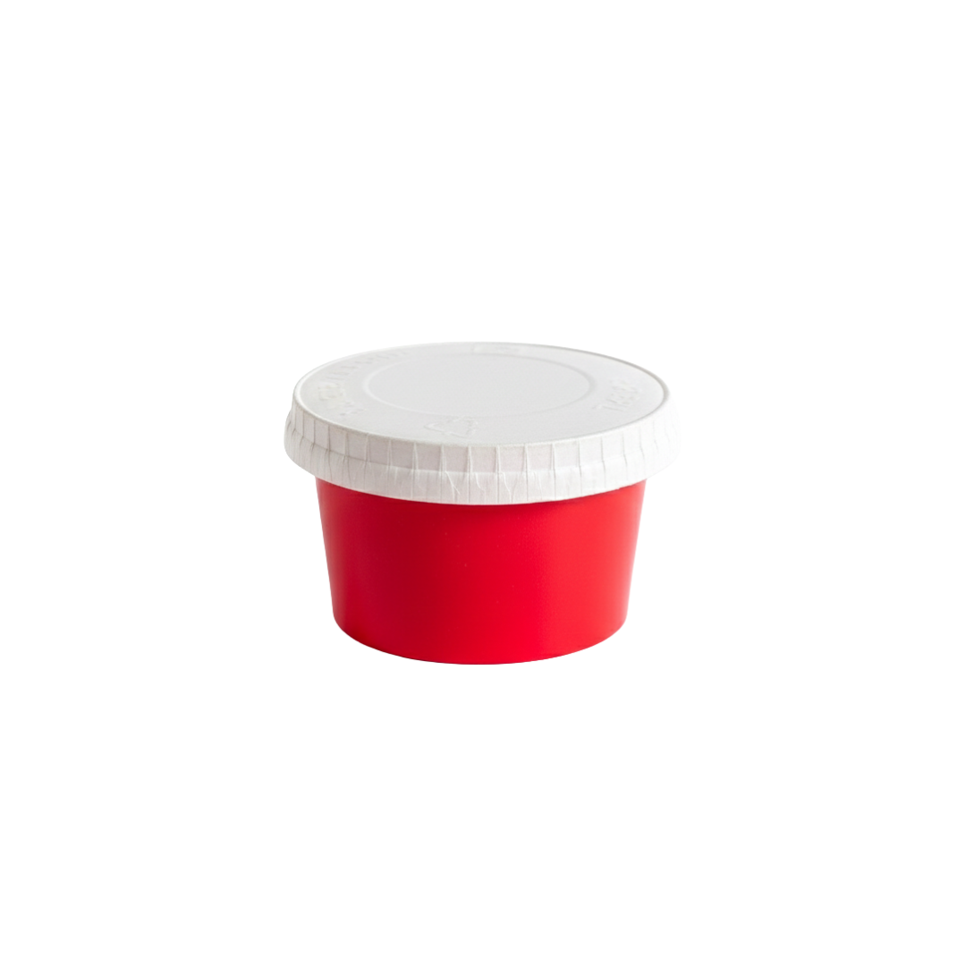 Nippon Red Container With Paper Lid 100 ml – Pack of 2400 - Packpe.Com