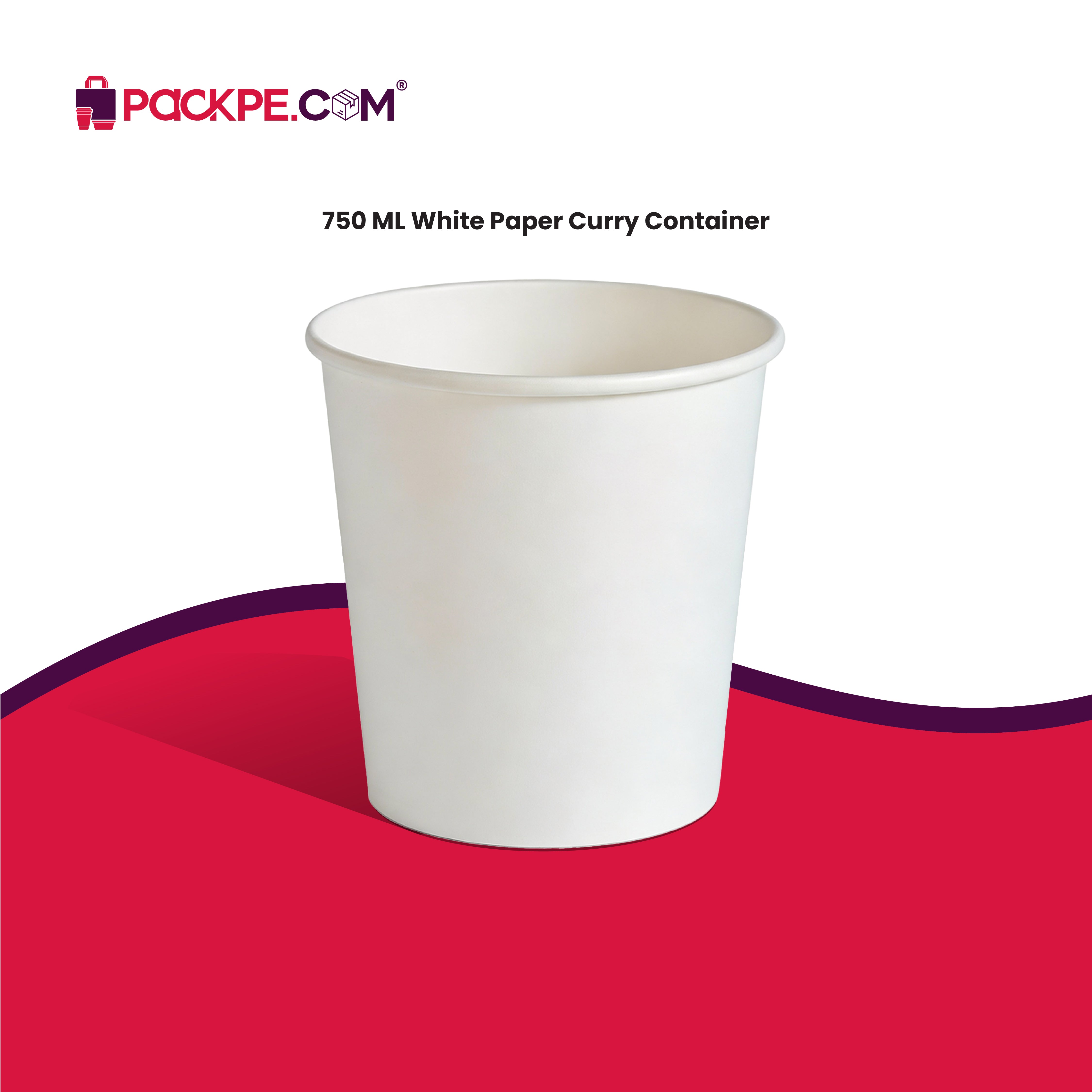 Nippon White Paper Curry Container 750 ml – Pack of 1000 - Packpe.Com