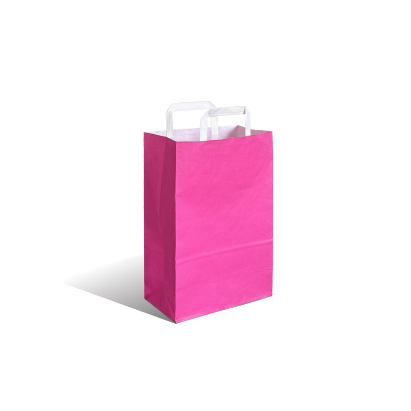 Retail Pop Pink Paper Bag 24x12.5x36 cm