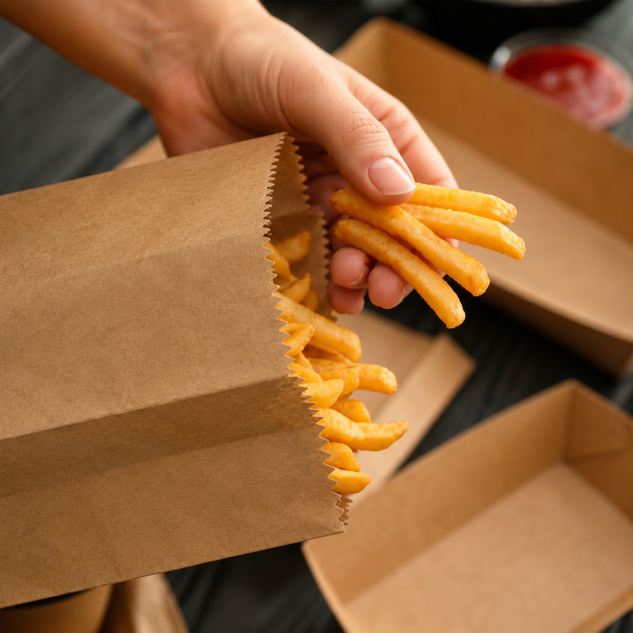 Brown Square Bottom Bag 16 Brown 24x12x36 cm | Pack of 1000 | Durable, Food-Grade | Ideal for Retail, Gifting & Food Packaging