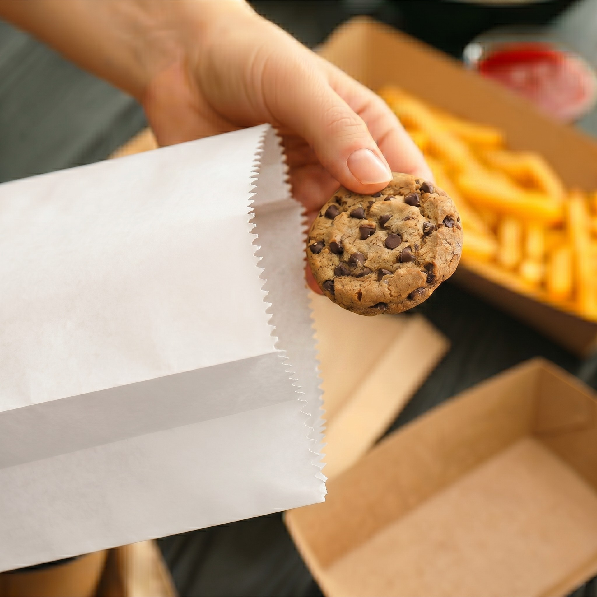 White Square Bottom Bag 6 White 15x10x28 cm | Pack of 1000 | Durable, Food-Grade | Ideal for Retail, Gifting & Food Packaging