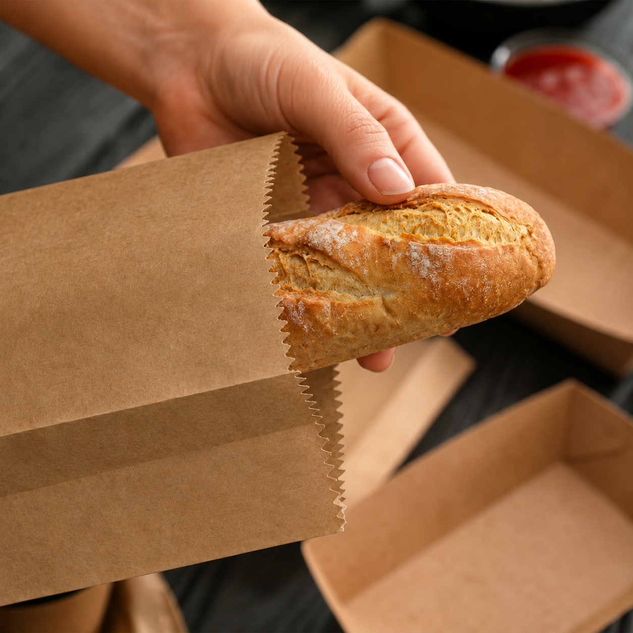Brown Square Bottom Bag C Brown 21x12x31 cm | Pack of 1000 | Durable, Food-Grade | Ideal for Retail, Gifting & Food Packaging