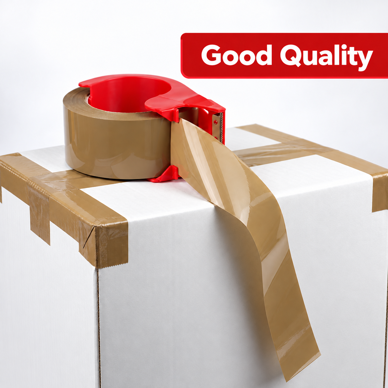 Brown BOPP tape sealing a kraft carton