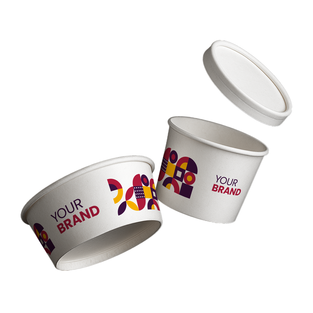 Custom printed paper containers