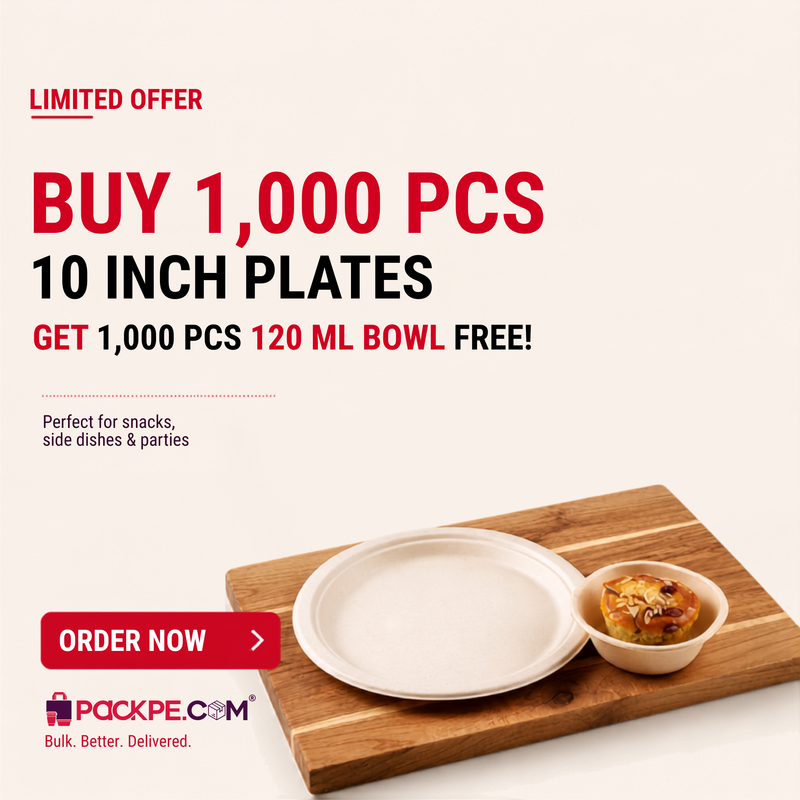 Brown Bagasse 10 Inch Plate