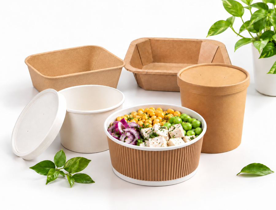 Paper bowls and containers