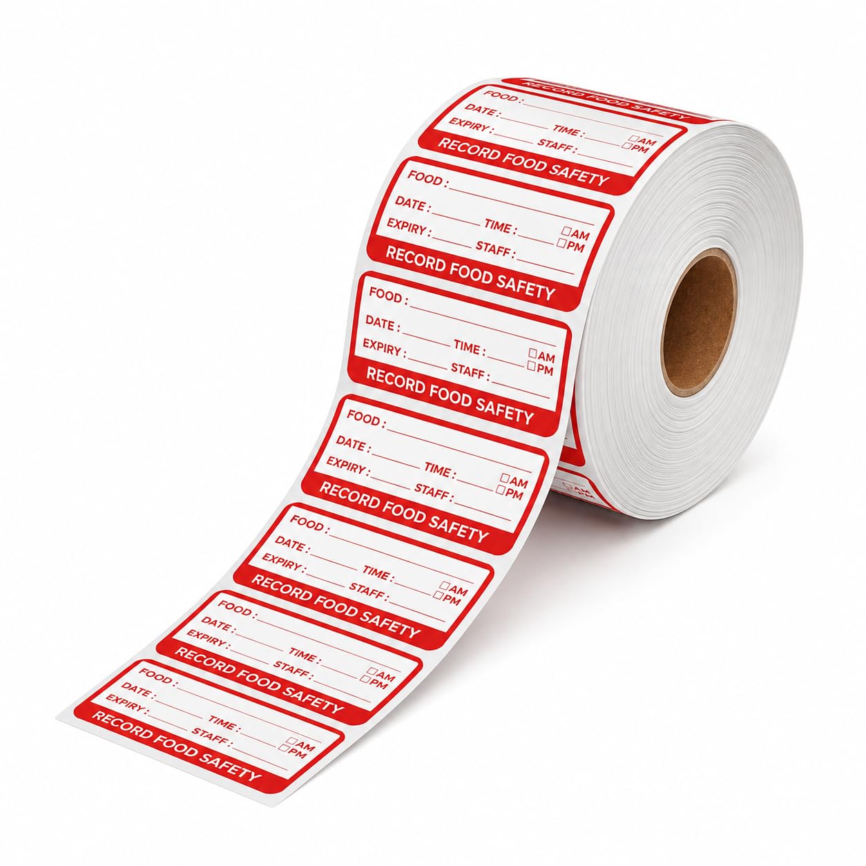 Red self-adhesive date label roll 2.5 x 5 cm – roll