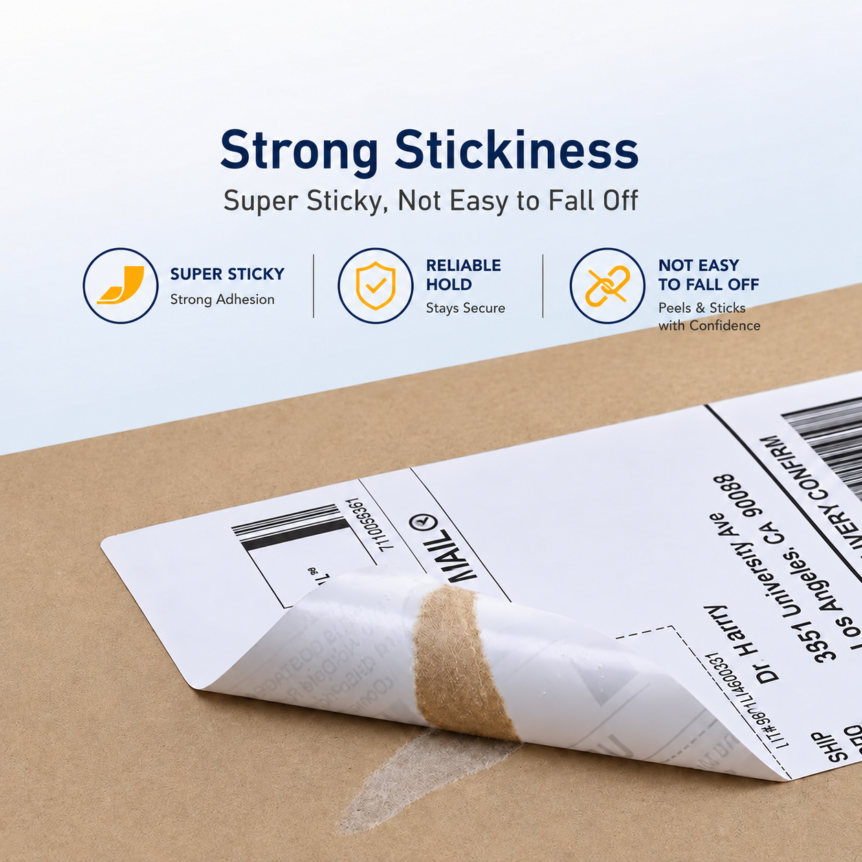 Thermal shipping label roll 4 x 6 in – strong adhesive