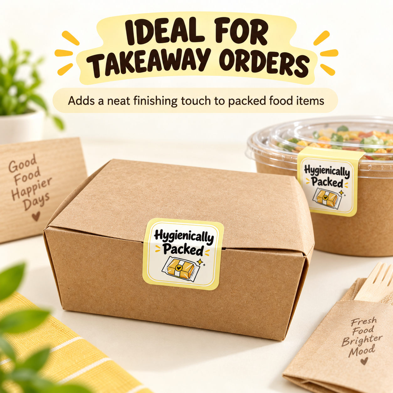 Hygienically Packed stickers self-adhesive backing