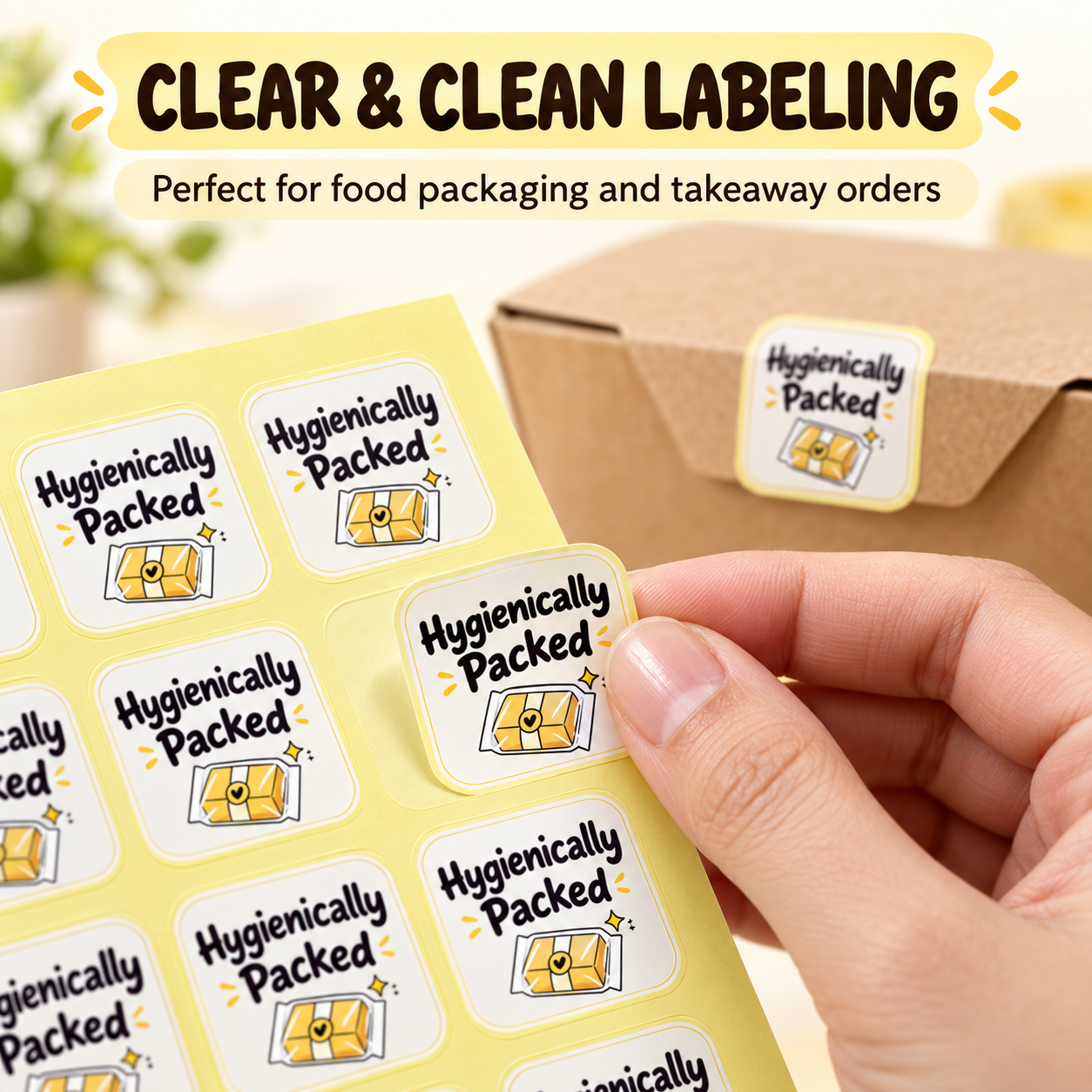 Hygienically Packed sticker sheets, 35 per sheet