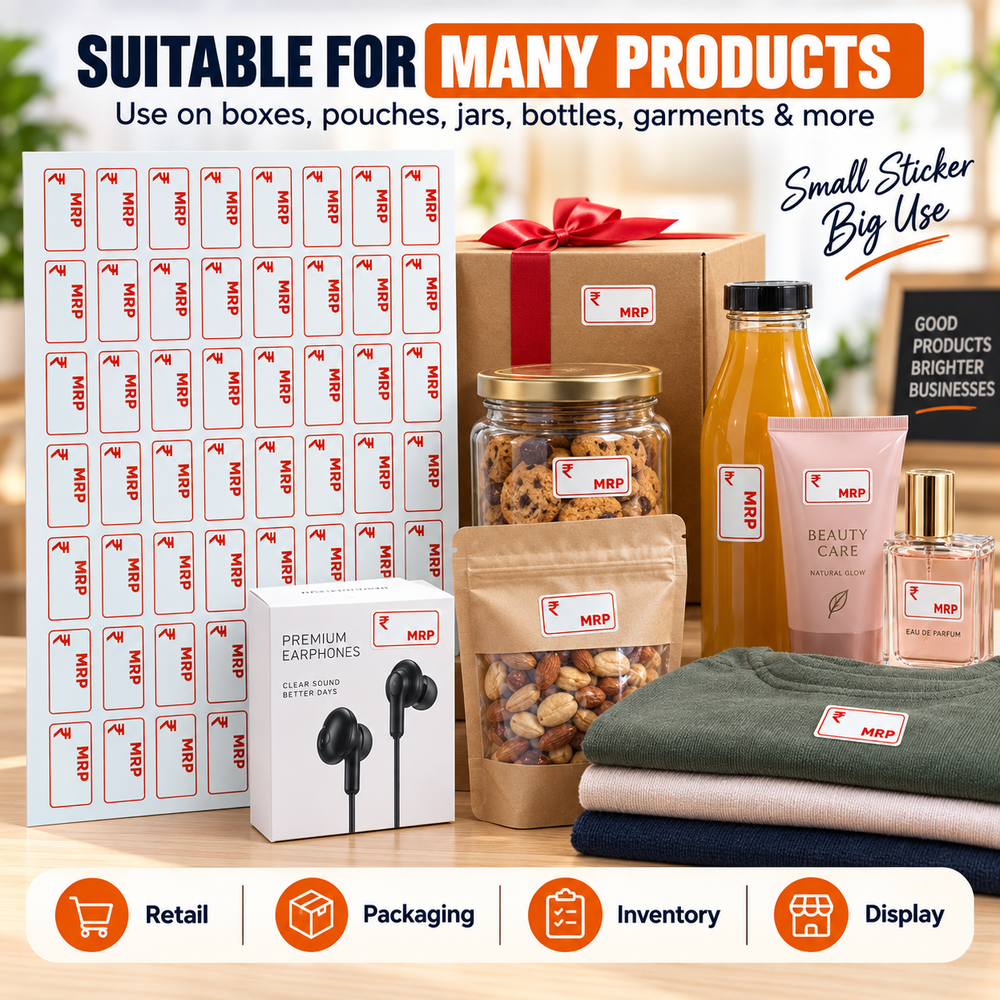 MRP price sticker sheets, 48 per sheet