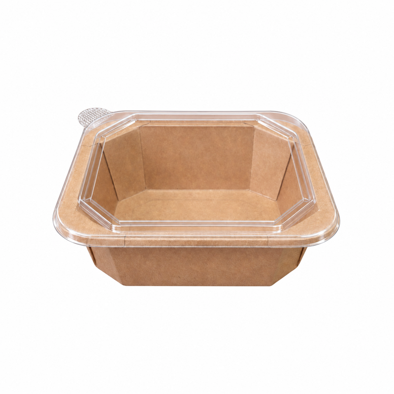 Kraft Square Container 1250 ml with Lid