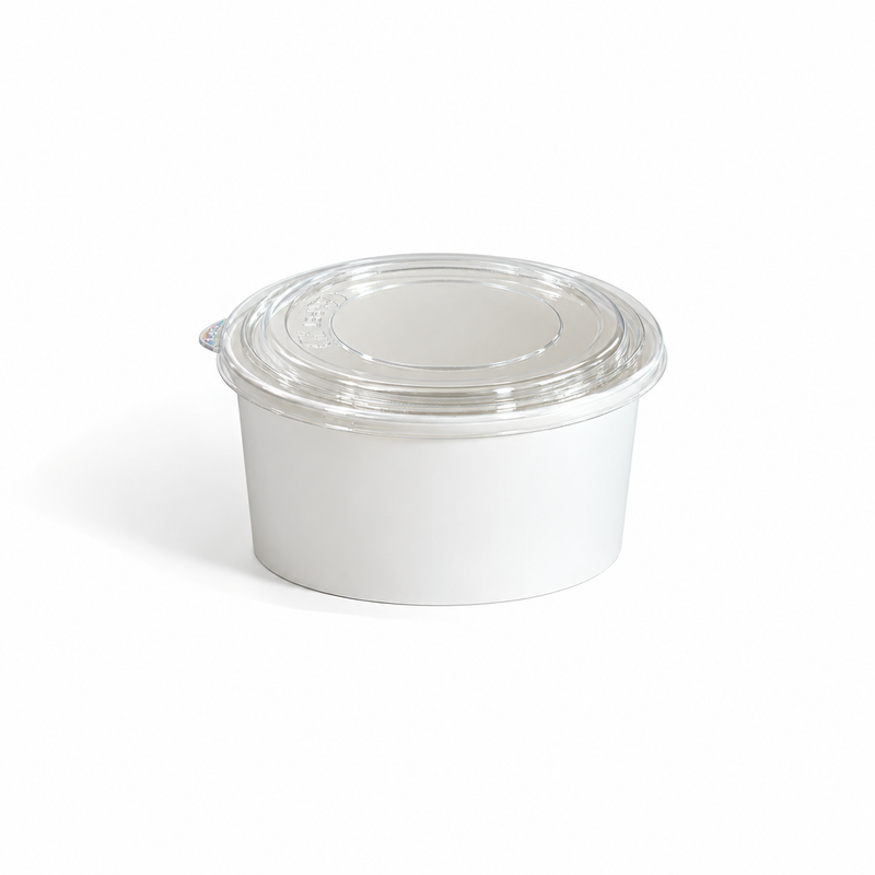 White Salad Container 500 ml with Lid