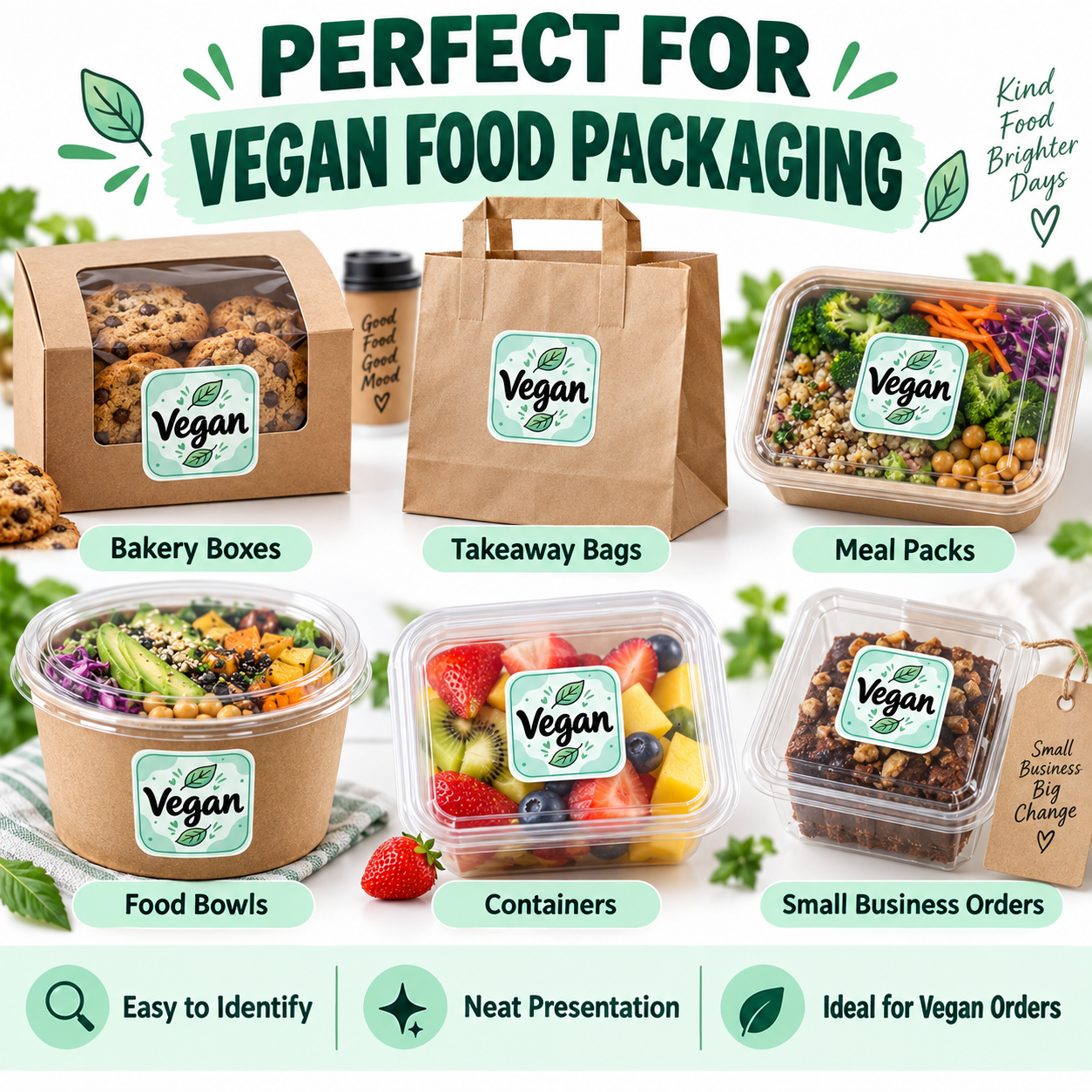 Vegan stickers self-adhesive backing